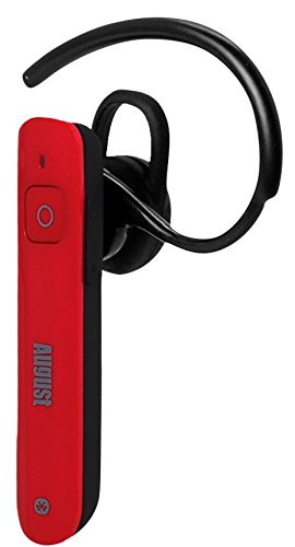 August EP620 - Bluetooth Headset with A2DP - Hands Free Speaker Phone with Media Playback (Android / PS3 / iOS / Windows Compatible) (Red)