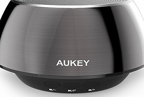 Aukey Portable Wireless Bluetooth Speaker, Enhanced Bass Boost, Built in Mic Speaker System, 3.5mm AUX Port, Rechargeable Battery, Works for Apple iPhone, iPad, Samsung, Nexus, Smartphones, Tablet, Co