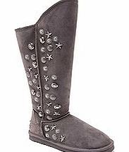 Australia Luxe Angel Tal charcoal suede boots