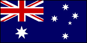 Australia paper flag, 11`` x 8``