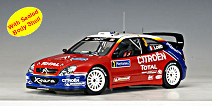 AUTOart Citroen Xsara WRC Rally France 2004 S Loeb Red