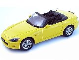 Die-cast Model Honda S2000 (right hand drive) (1:18 scale in Yellow)