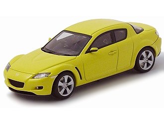 Mazda RX8 (1:43 scale in Yellow)