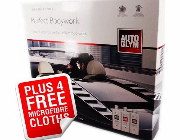 Autoglym New!! Autoglym Perfect Bodywork Complete Car Valet Kit **PLUS 4 x FREE MICOFIBRE POLISHING CLOTHS**