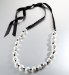 Faux Pearl Ribbon Necklace