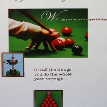 Avant Garde Just For You - Snooker Birthday Card