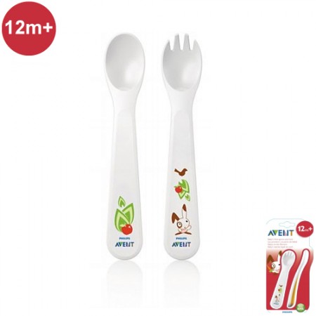 Avent Fork and Spoon Set 12m 