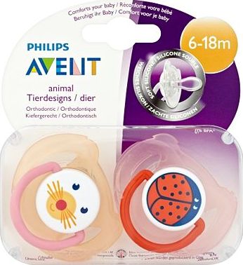 Avent, 2041[^]10081458 Philips AVENT 2 Animal Orthodontic Soothers