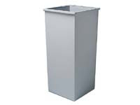 grey steel square waste paper tub with 27