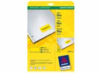 avery L6041 yellow mini coloured labels, 45.7mm