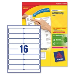 Avery Laser Printer Labels 16 Labels Per Page