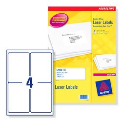 Avery Quickpeel Laser Labels 139 X 99mm 4 Label