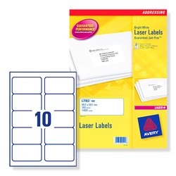 Avery Quickpeel Laser Labels 57 X 99mm 10 Label