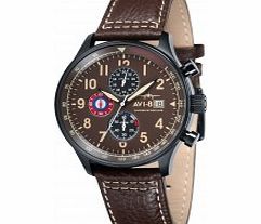 AVI-8 Mens Hawker Hurricane Brown Chronograph