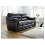 Avignon Large Leather Sofa, Black