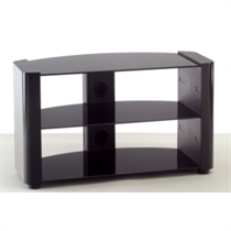 L603-1050B Black Glass TV Stand - Up to 50