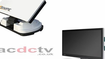 Avtex 16`` Avtex W165DRS 12v volt HD Satellite TV amp; Snipe Automatic Satellite System Bundle / Combo - Complete TV / Satellite Kit for Caravan or Motorhome