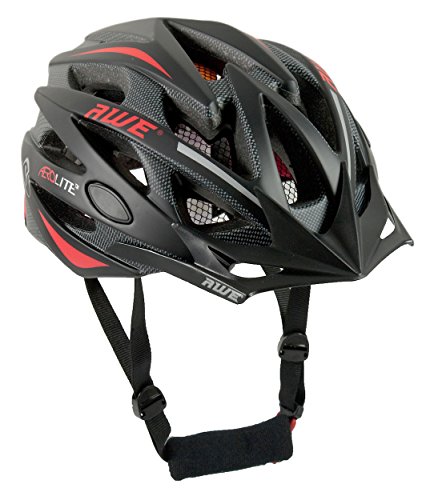 AWE AeroLite Mens Bicycle Helmet - Black/Red, Size 58-61