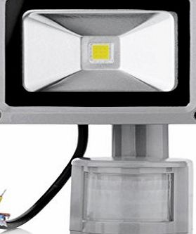 awhao 1 PCS 10W Energy Saving Security Flood Light PIR Sensor Movement Detector Floodlight LED Cool White