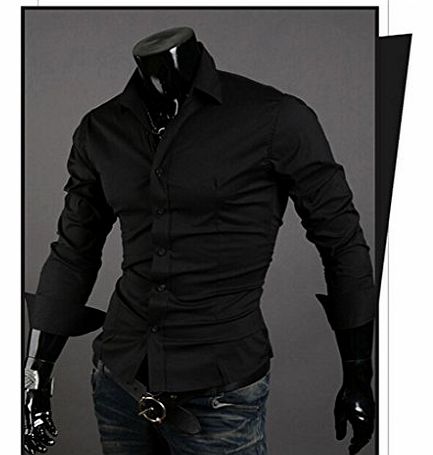 awhao New Luxury Mens Casual Slim fit Dress Shirts