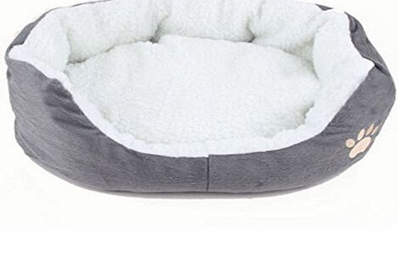 awhao Round or Oval Shape Dimple Fleece Nesting Dog Cave Bed Pet Cat Bed for Cats and Small Dogs