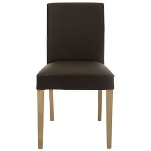 AXIS Leather Dining Chair- Dark Brown
