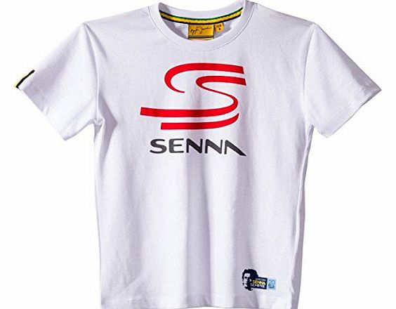 Ayrton Senna Collection Double S T-Shirt F1 White Small