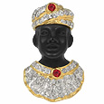 AZ Collection African King Swarovski Crystal Brooch
