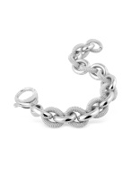 AZ Collection Silvertone Metal Cable Chain Bracelet