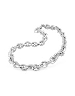 AZ Collection Silvertone Metal Cable Chain Necklace