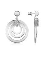 AZ Collection Swarovksi Crystal and Silver Plated Drop Earrings
