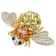 AZ Collection Swarovski Crystal Beetle Brooch