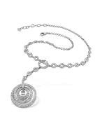 AZ Collection Swarovski Crystal Circle Pendant Necklace