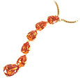 AZ Collection Tangerine Swarovski Crystal Necklace