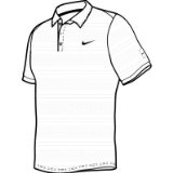 NIKE Dri-Fit Yarn Dyed Polyester Mens Polo Shirt, XL, WHITE/BLACK