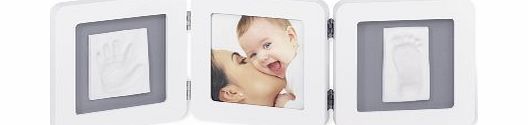 Baby Art Double Print Frame Rounded (White amp; Grey)