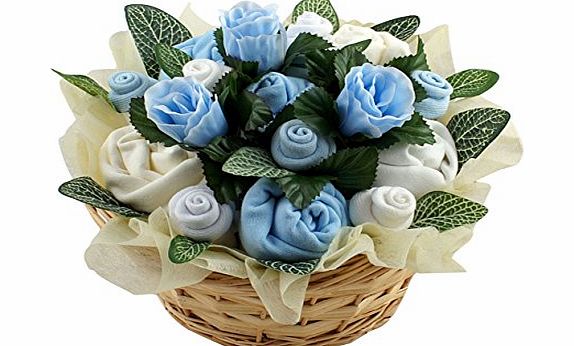 Baby Bouquets Baby Bouquet Super Deluxe Gift Basket in Blue (3-6 months)