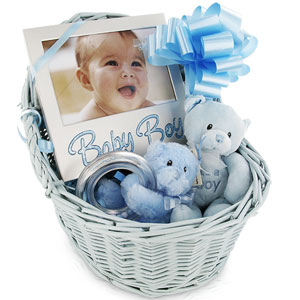 Baby Boy Blue Gift Basket