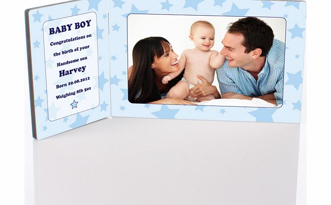 Baby Boy Photo Message Plaque