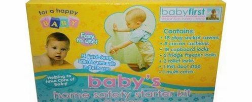 Baby First 50 Piece Home Safety Starter Kit Baby Proofing Childrens Safety Set Socket Door Locks Catch