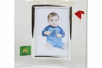 Baby First Christmas Glass Frame - Portrait