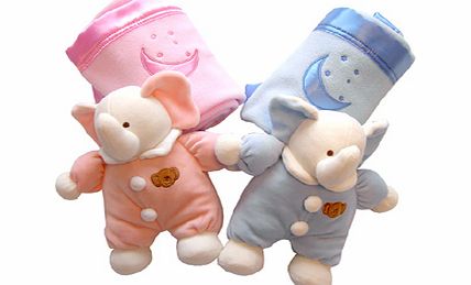 Baby Gift Set - Baby Blanket and Elephant Toy