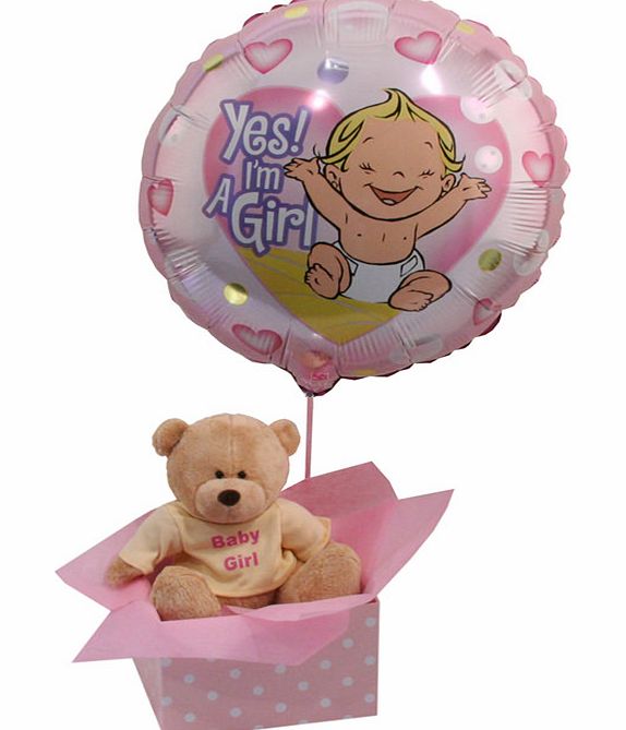 baby Girl Balloon Gift Box