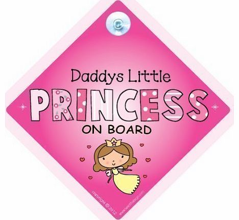 Daddys Little Princess, Daddys Little Princess Car Sign, Baby on Board Sign, Baby on Board, Decal, Baby Sign, Baby Car Sign, Princess Sign, Princess Car Sign, Bumper Sticker, Decal, Princess On Board 