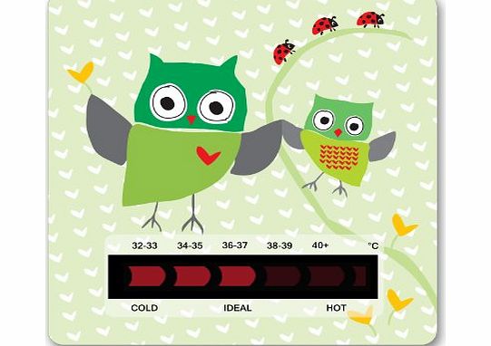 Baby Safe Ideas Bath Thermometer Owl Baby Bath Thermometer Card With New Moving Line Technology - Ensure babys bath is not too hot or uncomfortably cold.