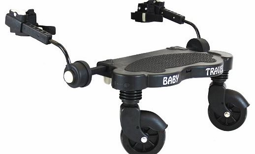 Baby Travel Buggy/ Stroller Ride on Board (Black/ Grey)