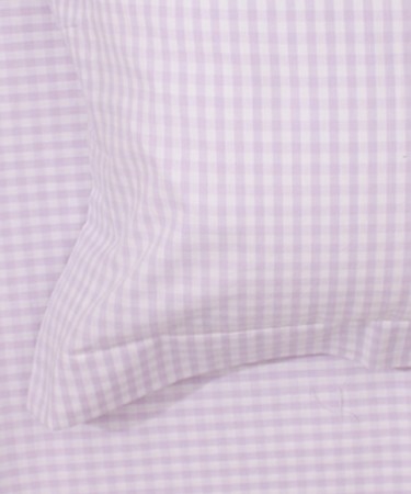 Lilac Gingham Junior / Cot Pillow & Duvet Cover