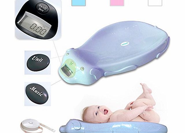 Babyfiled - Blue Digital Electronic Baby Scale Weighing Scale with Music including batteries Max. 20KG