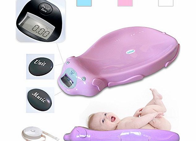 Babyfiled - Pink Digital Electronic Baby Scale Weighing Scale with Music including batteries Max. 20KG