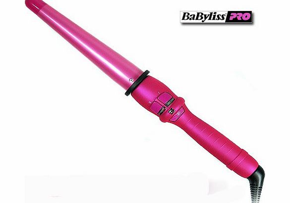 BaByliss  Pro 32mm Porcelain Rebel Conical Wand In Hot Pink